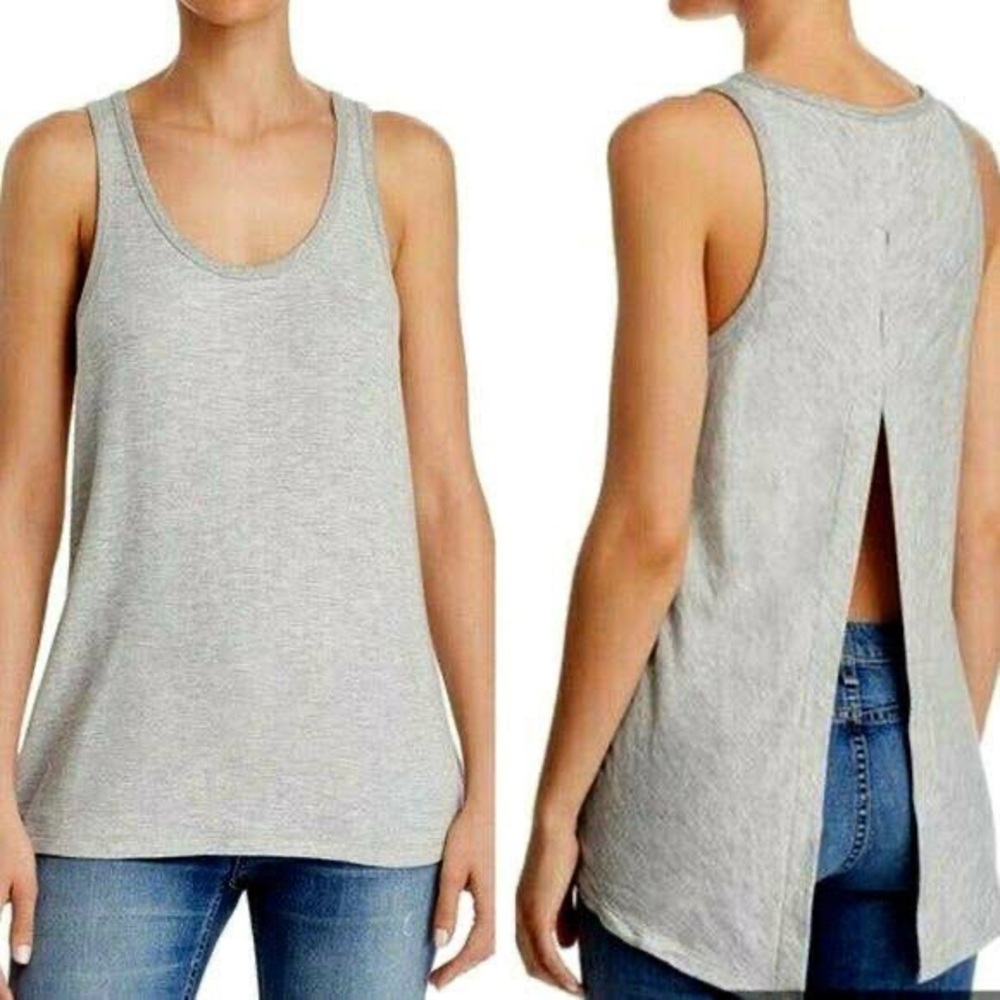 BNWT Rag and Bone Kay Split Back Tank Heather Grey Medium